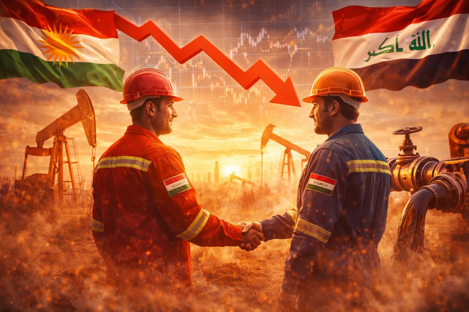 النفط يتراجع مع انفراجة أزمة التصدير بين بغداد وكردستان